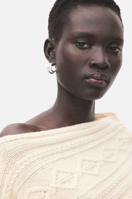 Pull col O Écru - MANGO