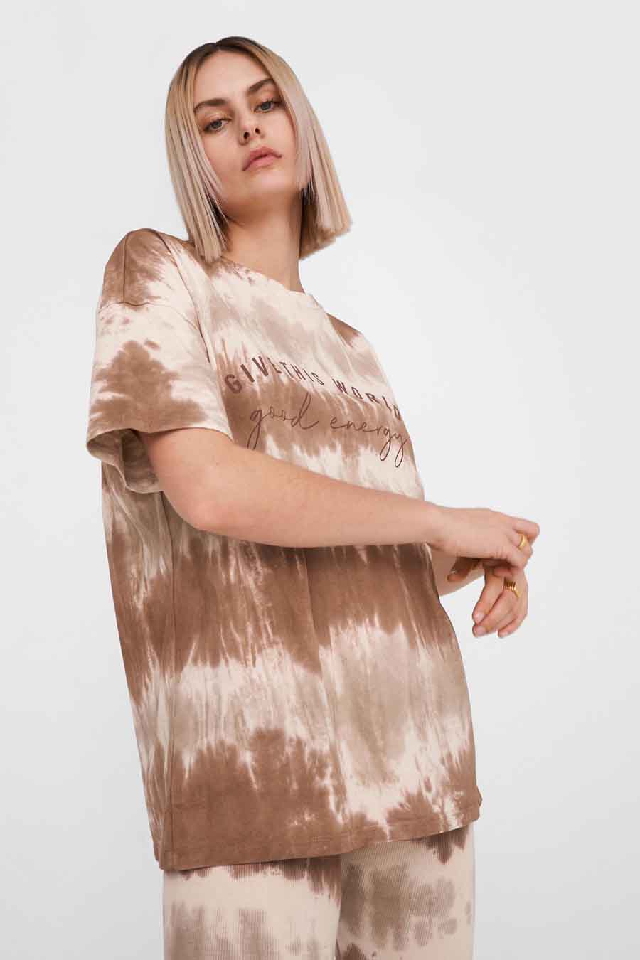 T-shirt (korte mouwen) Beige - NOISY MAY