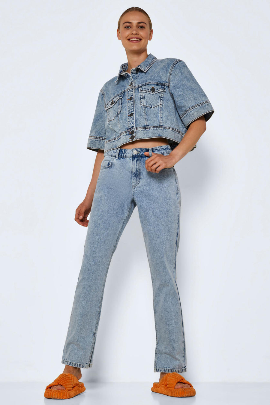 Straight jeans - light blue denim - NOISY MAY - 4