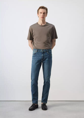 Jeans slim mid blue denim - MANGO