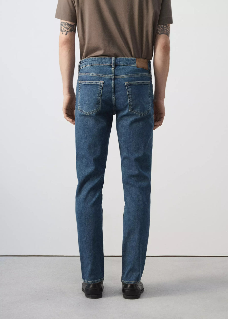 Jeans slim mid blue denim - MANGO