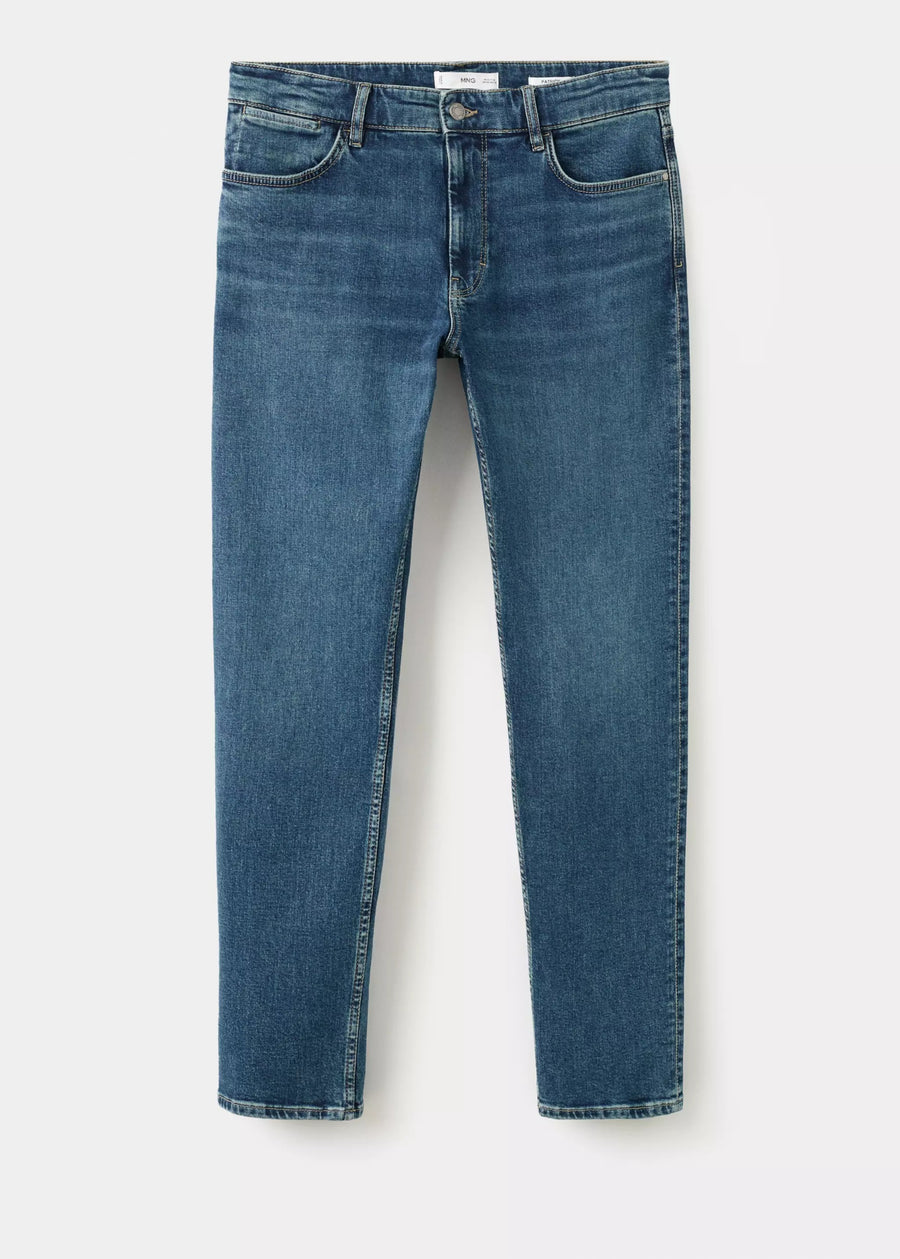Jeans slim mid blue denim - MANGO