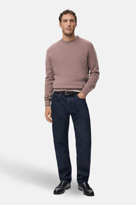 Pull met ronde hals - roze