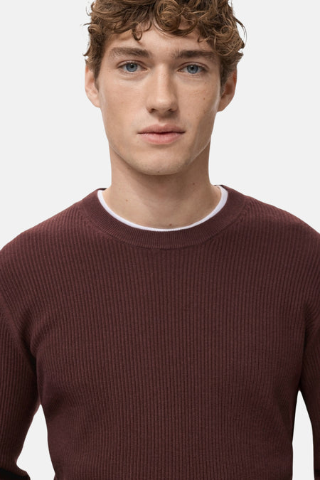 Pull met ronde hals - Bordeaux