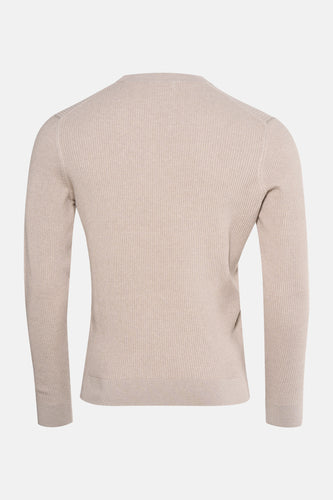Pull met ronde hals - beige - MANGO