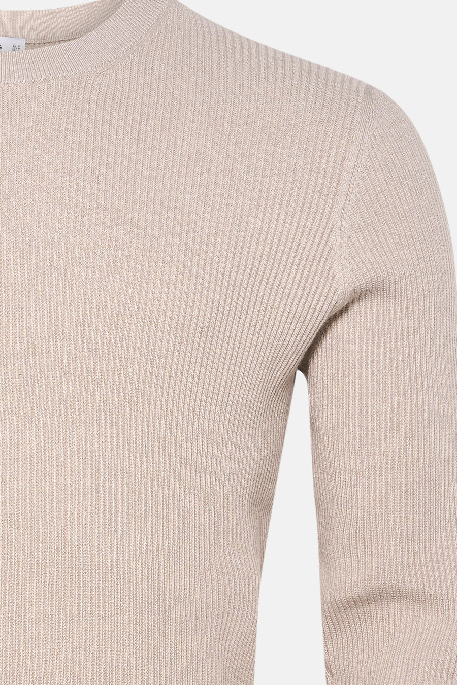 Pull met ronde hals - beige - MANGO