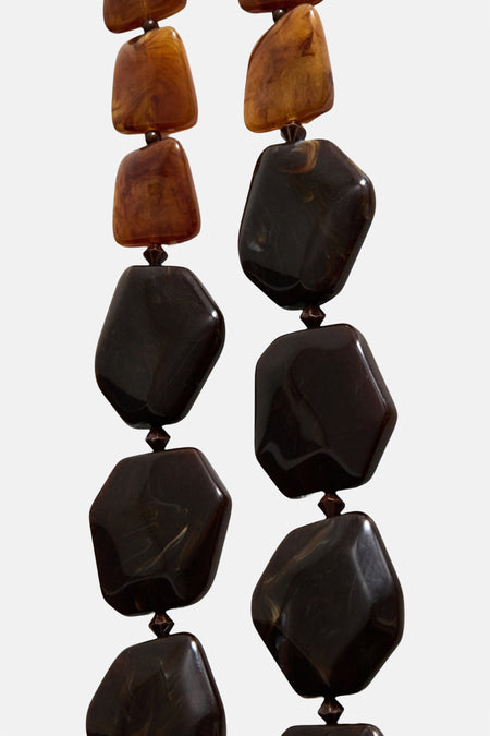 Korte halsketting - bruin