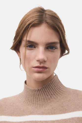 Pull met ronde hals - Beige - MANGO