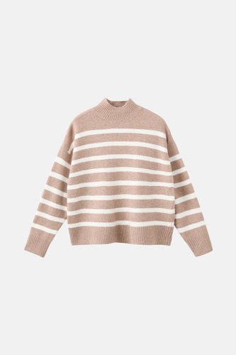 Pull met ronde hals - Beige - MANGO