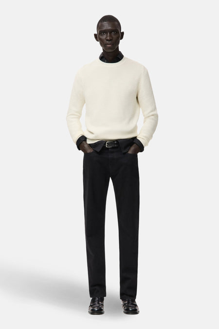 Pull met ronde hals - ecru