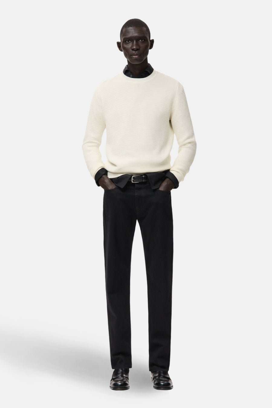 Pull à col rond - écru - MANGO