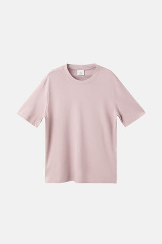 T-shirt rose à manches courtes de MANGO, uni et sans autres détails.