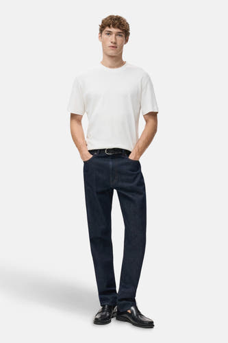 Wit T-shirt met korte mouwen van MANGO, met een ronde hals en een casual pasvorm.