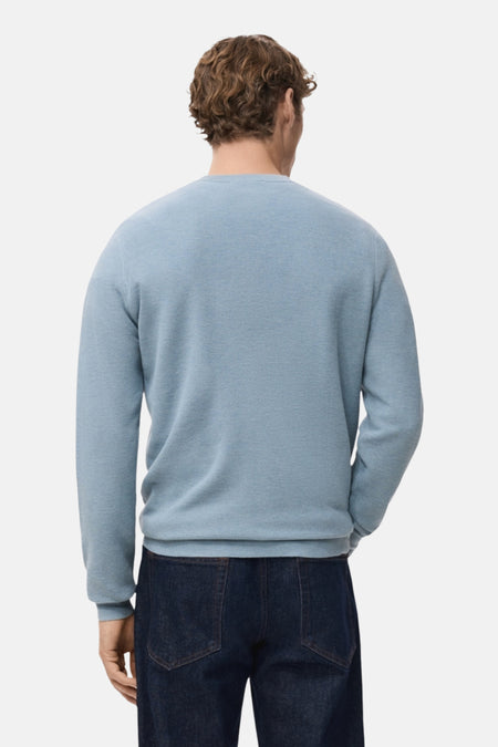 Pull à col rond - bleu