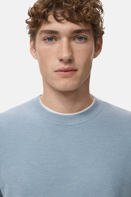 Pull à col rond - bleu