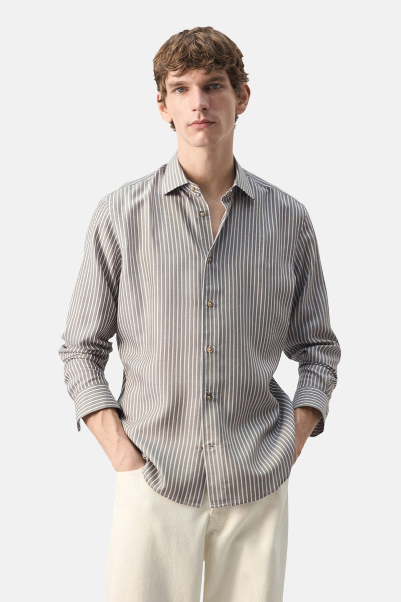 Chemise à manches longues - Kaki