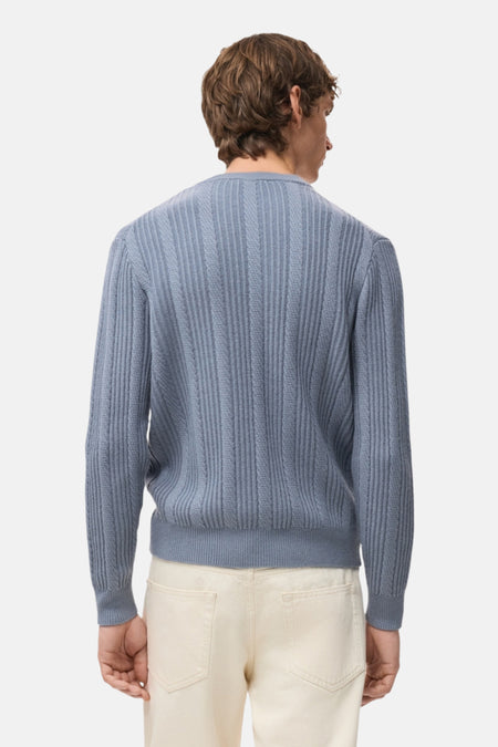 Pull met ronde hals - blauw