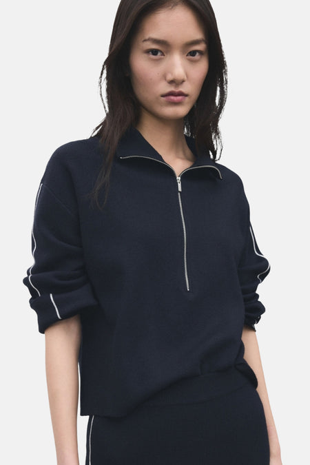 Pull à col roulé - bleu