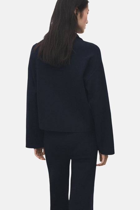 Pull à col roulé - bleu