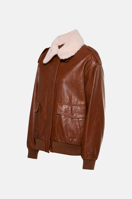 Korte jas bruin - MANGO