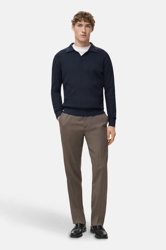 Pull met V-hals - blauw - MANGO