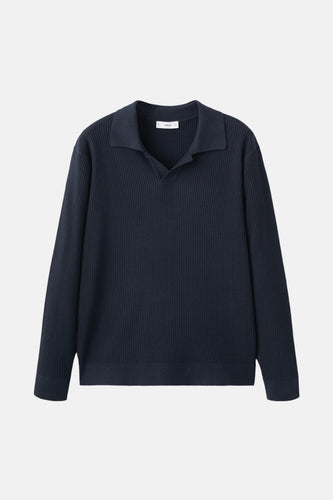 Pull met V-hals - blauw - MANGO