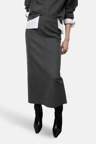 Jupe longue - gris - MANGO - 5