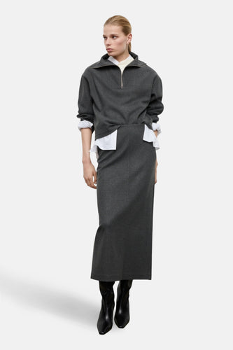 Jupe longue - gris - MANGO - 5