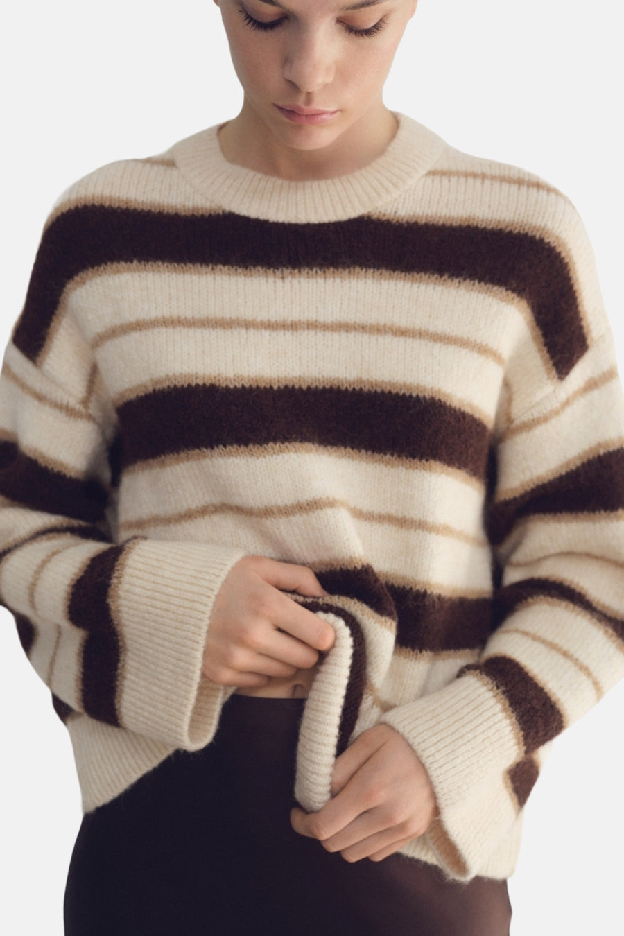 Pull à col rond - multicolore - MANGO - 1