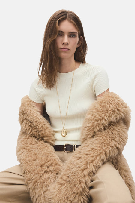 Lange halsketting goud - MANGO