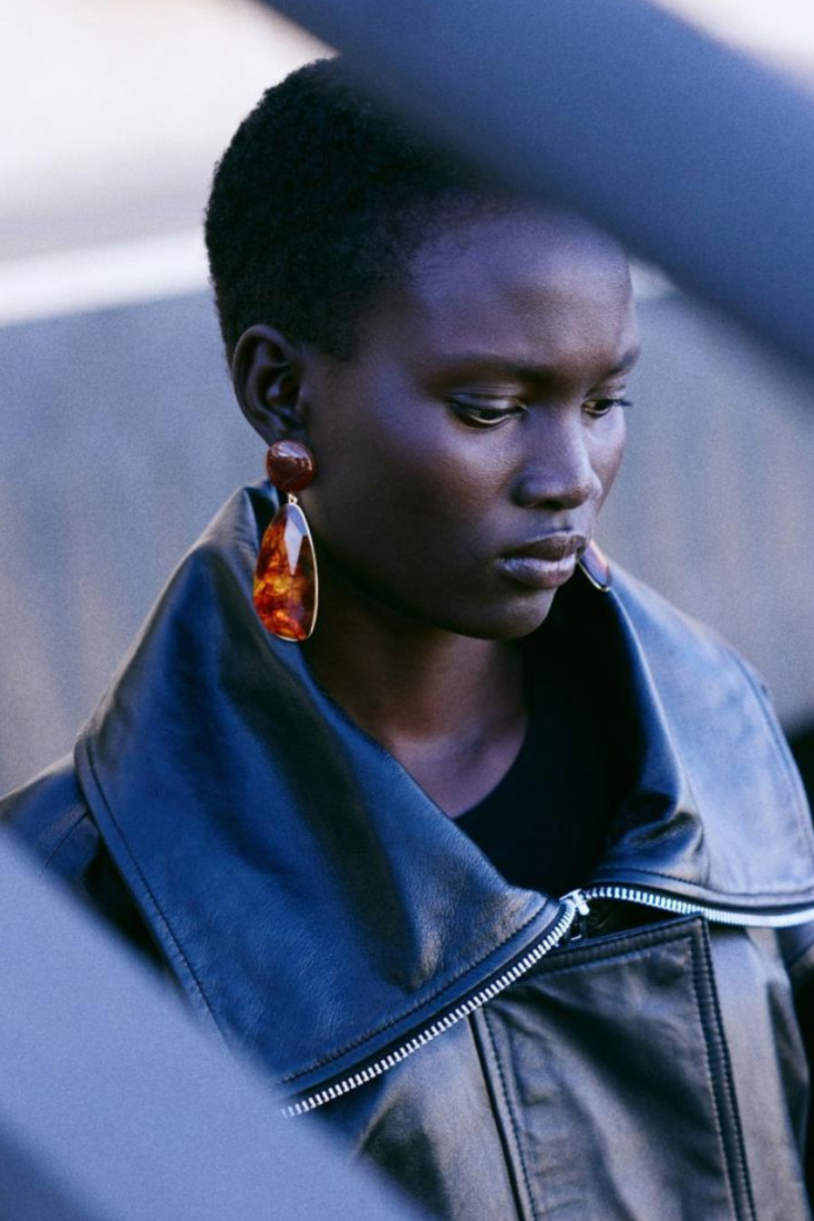 Boucle d'oreilles brun - MANGO - MANGO