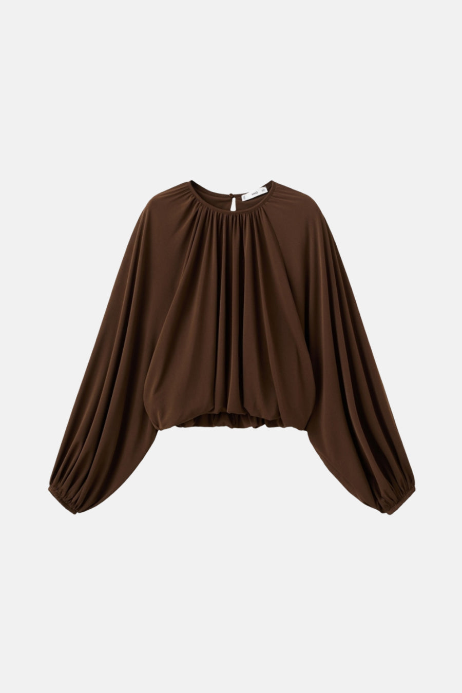 Blouse met lange mouwen - bruin - MANGO