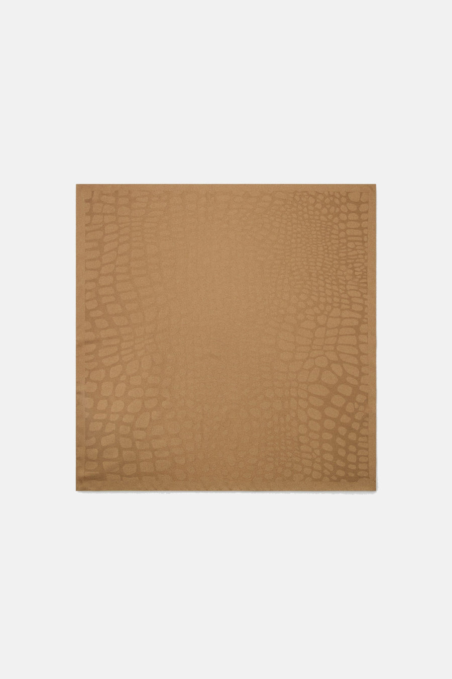 Écharpe marron de MANGO avec un motif à points ton sur ton.