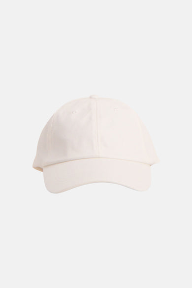 Witte baseballpet van katoen van MANGO, voorzien van gestikte panelen en gebogen klep, front view