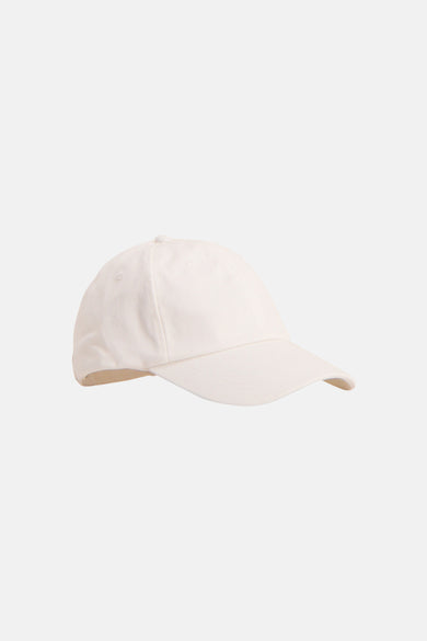 Witte baseballpet van katoen van MANGO, zijprofiel, minimalistisch ontwerp, gladde textuur