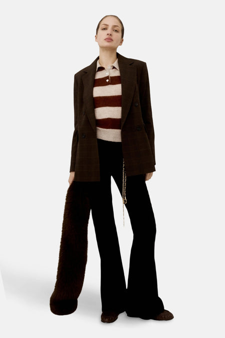 Pull à col rond - Brun