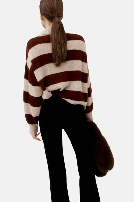 Pull à col rond - Brun