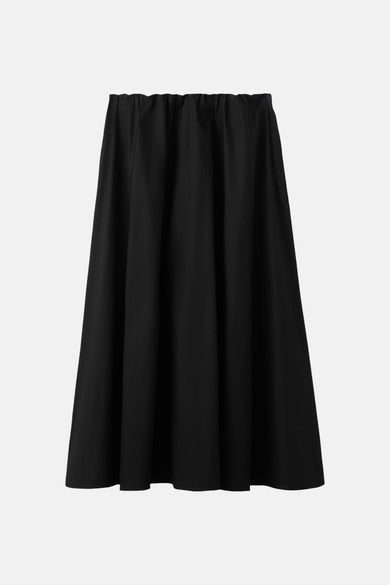 Zwarte lange rok van MANGO met een elastische tailleband en een soepel vallende A-lijn.