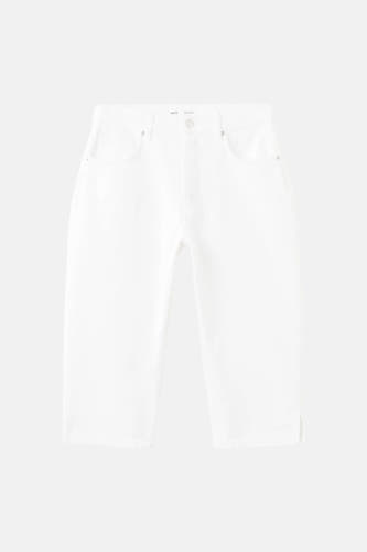 Witte broek van MANGO met 5 zakken, rechte pasvorm en splitten aan de zoom.