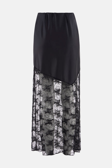 Robe longue noire Terra di di S avec desée dé dé et et et un asymééé.