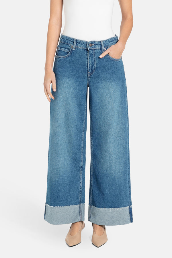 Jeans wide Mid blue denim - MAC