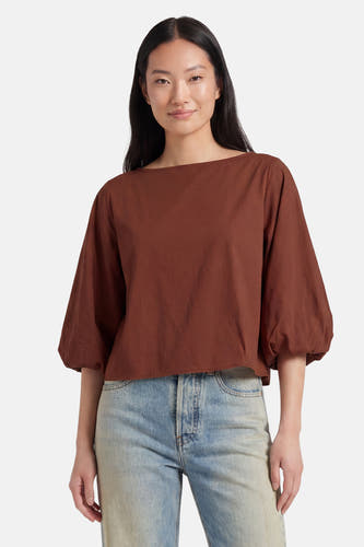 Blouse (korte mouwen) oranje - Terra di Siena