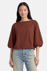 Blouse (korte mouwen) oranje - Terra di Siena