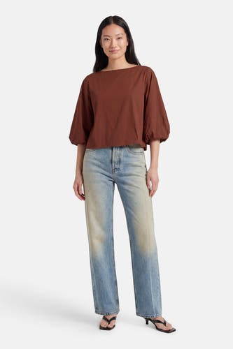 Blouse (korte mouwen) oranje - Terra di Siena