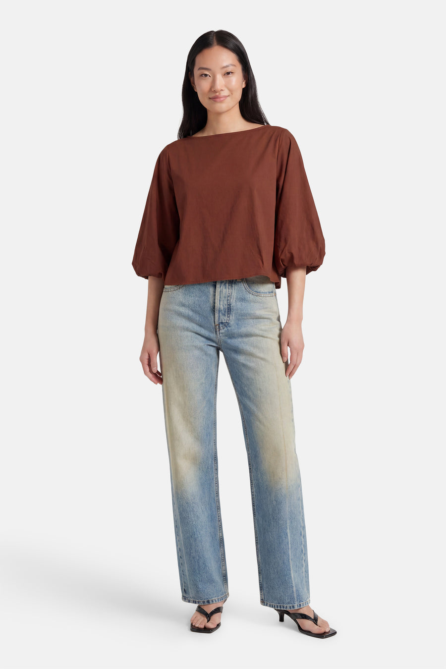 Blouse (korte mouwen) oranje - Terra di Siena