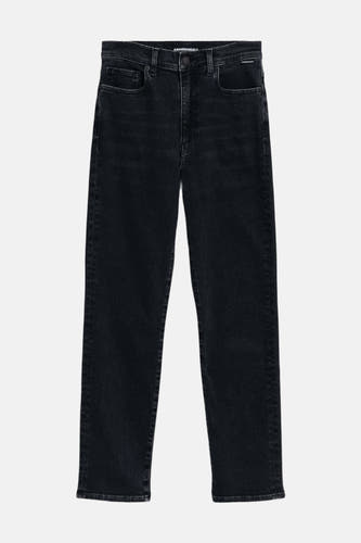 Donkergrijze straight jeans van ARMEDANGELS, met een klassieke denim textuur en rechte pijpen.