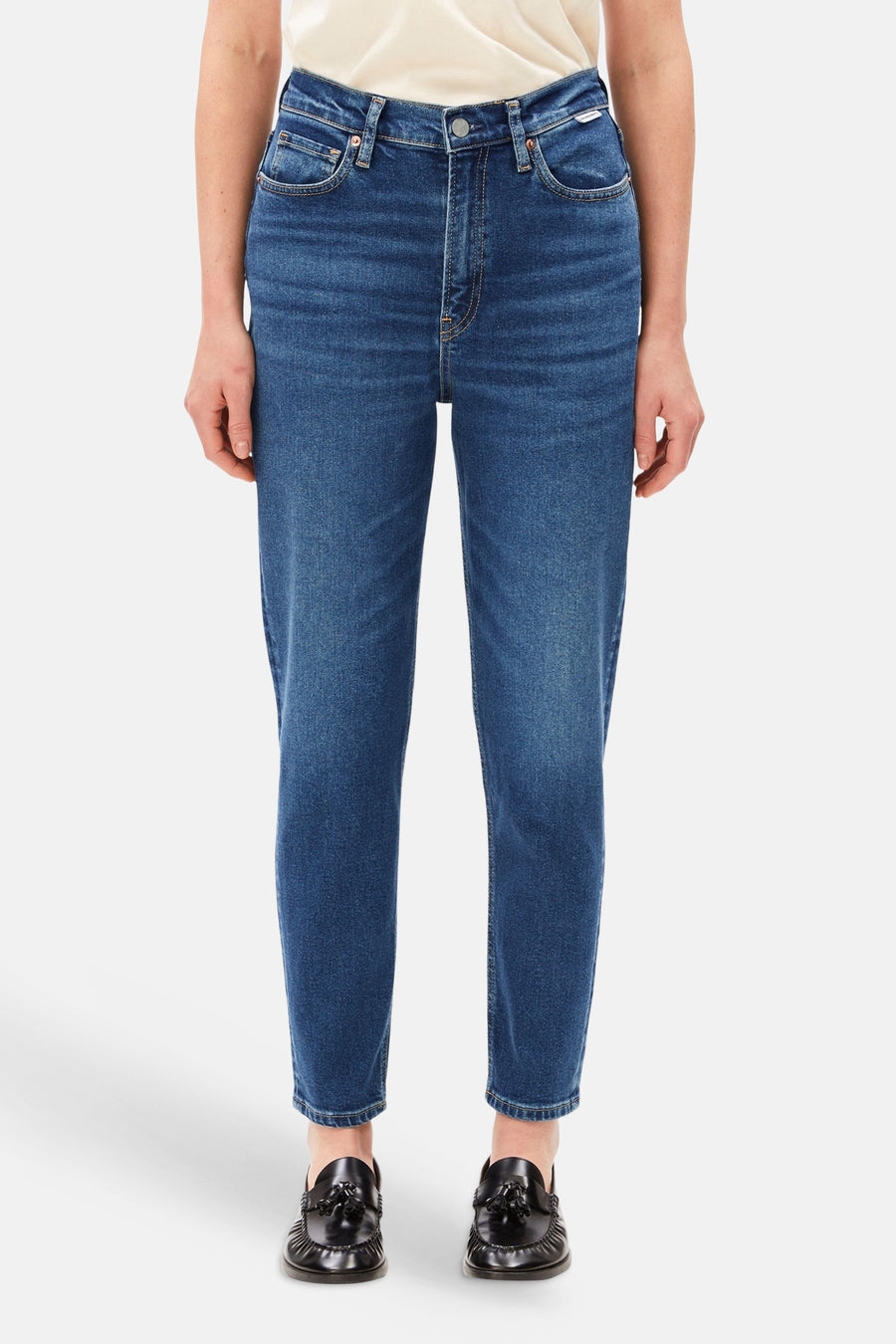 Mom Jeans dark blue denim - ARMED ANGELS