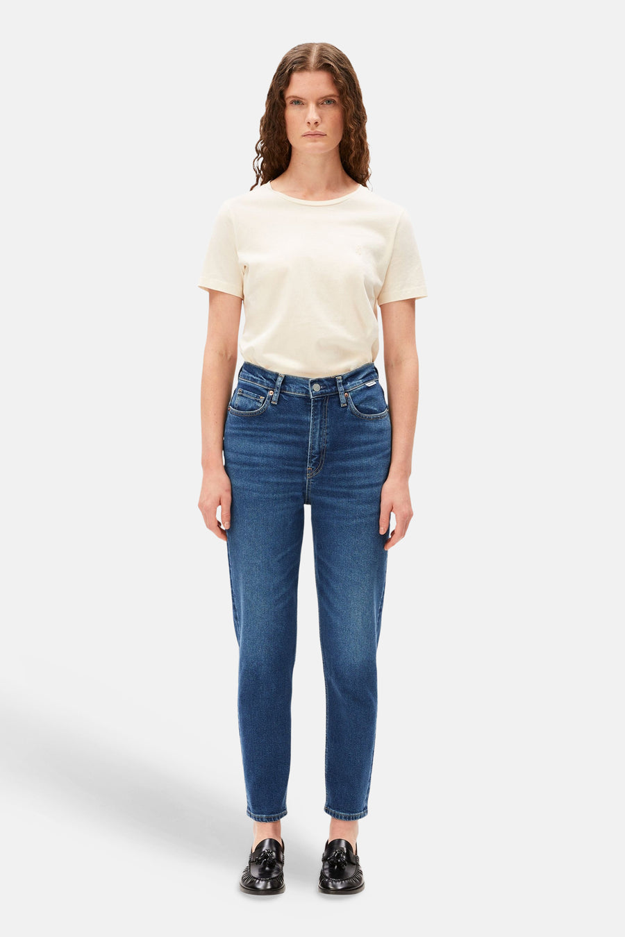 Mom Jeans dark blue denim - ARMED ANGELS