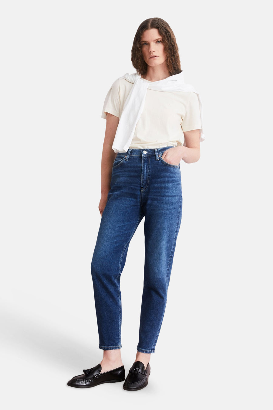 Mom Jeans dark blue denim - ARMED ANGELS