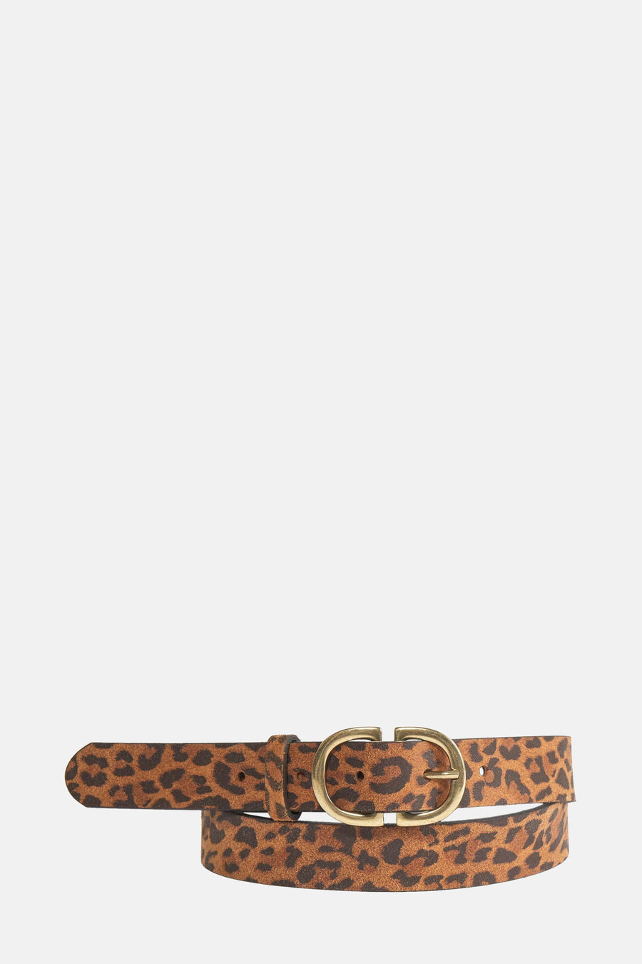 Ceinture brune avec imprimé d'animaux de Legend, avec une boucle D dorée.